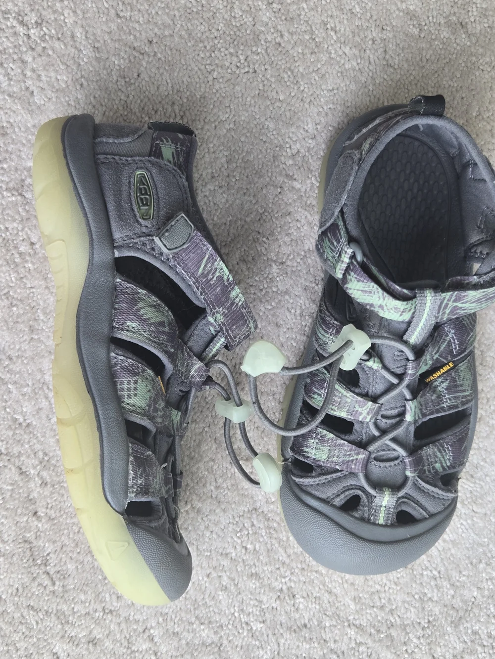 Keen Kids Gray and Light Green Sport Sandals